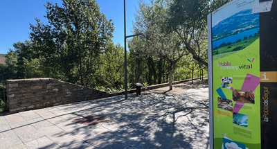 L'antic passeig de Josep Borrell de la Pobla de Segur, ja amb la placa retirada (Foto: ACN)