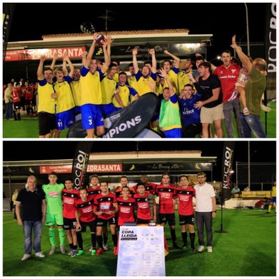 El CF Pobla de Segur i el CF Coll de Nargó, campió i subcampió de la Copa Pirineus 2022 (Foto: FCF)