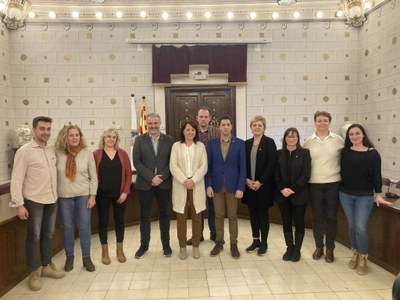 Recepció de l'Ajuntament de la Seu d'Urgell a Anna Erra, presidenta del Parlament