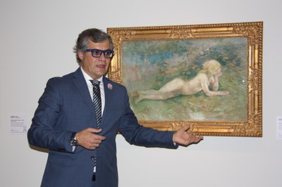 Guillermo Cervera presenta l'exposició 'Femina Feminae' del Museu Carmen Thyssen Andorra (Foto: ACN)
