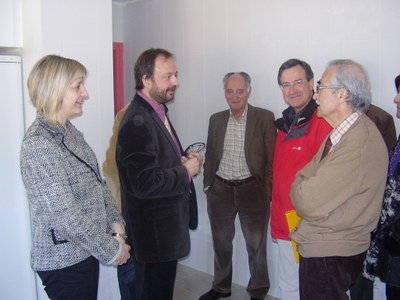 Carles Vega, en la visita al Taller Claror