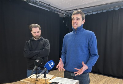 Joel Pla i Oriol Tosquella han presentat la primera temporada de teatre professional a la sala L'Única