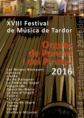 18è Festival Orgues de Ponent i del Pirineu 