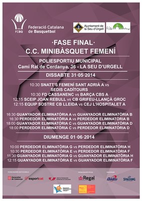 Ciutat del Bàsquet Català 2014 - Fase final del Campionat de Catalunya de minibàsquet
