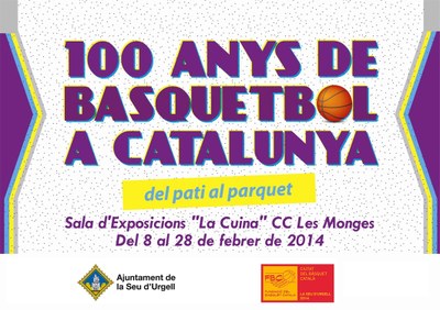 Bàsquet - Cartell exposició '100 anys de basquetbol a Catalunya'