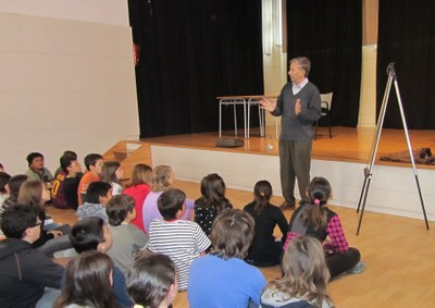 Escola Pau Claris - Visita Pep Albanell