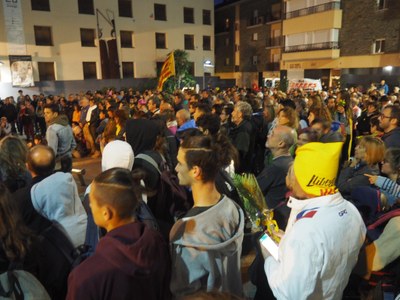 Concentració a la plaça de les Monges pel primer aniversari de l'1-O