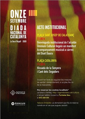 Cartell dels actes de l'Onze de Setembre a la Seu