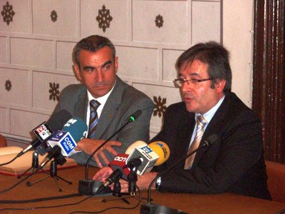 Visita president de la Diputació, Jaume Gilabert (amb Ausàs)