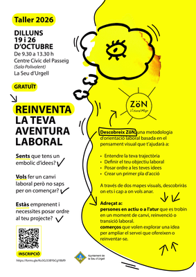 Taller gratuït 'Reinventa la teva aventura laboral', a la Seu d'Urgell