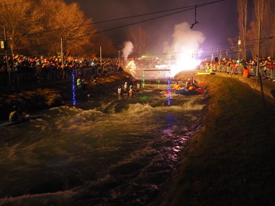Benvinguda als Reis d'Orient a la Seu d'Urgell, des del Ràfting Parc
