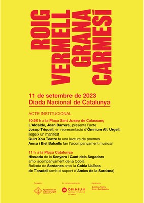 Commemoració a la Seu d'Urgell de la Diada Nacional de Catalunya
