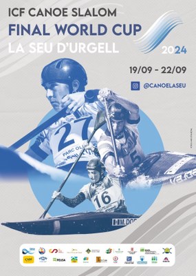 Cartell de les Finals de la Copa del Món 2024 de Canoa Eslàlom i Caiac Cross