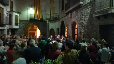 Concentració a Organyà per la sentència del TS (Foto: Aj. Organyà)
