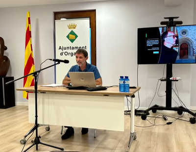 Conferència de Carles Gascón sobre l'aportació de Cebrià Baraut a l'estudi de l'antiga canònica d'Organyà (Imatge: Aj. Organyà)