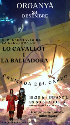 Representació de Lo Cavallot i la Balladora, a Organyà