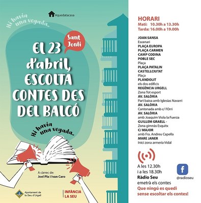 Contes des del Balcó i des de RàdioSeu per Sant Jordi
