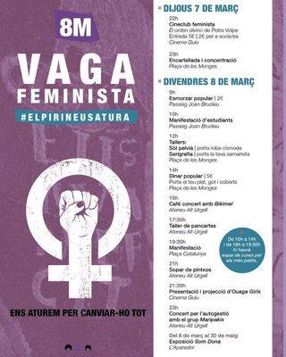 Cartell de la Vaga Feminista 2019 a la Seu