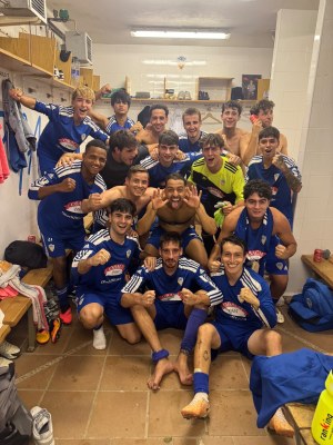 El CF Organyà celebra la victòria amb el Pobla a la primera jornada (@cforganya)