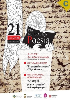 Cartell de les activitats del Dia Mundial de la Poesia a la Seu 2016