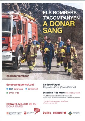 Campanya 'Els bombers t'acompanyen a donar sang'