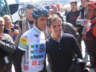 Volta Ciclista a Catalunya - Alberto Contador amb Toni Elias