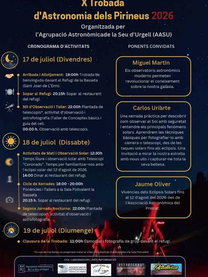 X Trobada d'Astronomia del Pirineu, a Sant Joan de l'Erm
