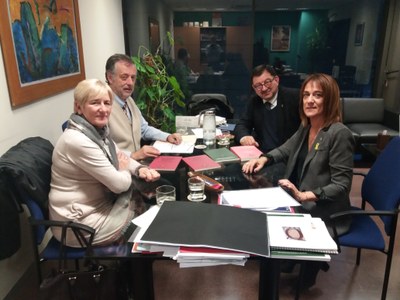 Reunió de l'IEA a la seu de la direcció general de Política Lingüística de la Generalitat (Foto: IEA)