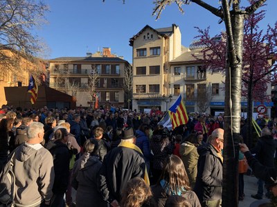 Concentració pel 21-F a Puigcerdà (Foto: CDR de Cerdanya)