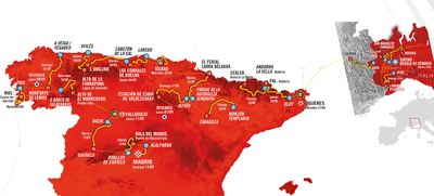 Recorregut complet de la Vuelta 2025, que per primer cop començarà al Piemont