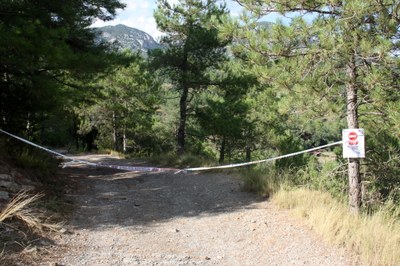 Accés prohibit a les basses del Codó de Coll de Nargó (Foto: ACN)