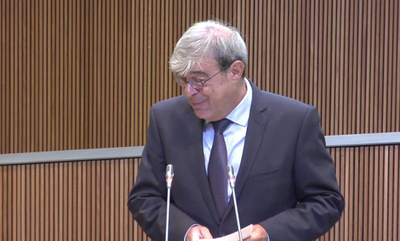 Intervenció de Ladislau Baró al Consell General (Foto: Consell General d'Andorra)