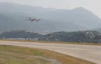 Proves de l'instrumental GPS a l'Aeroport de la Seu, el setembre passat