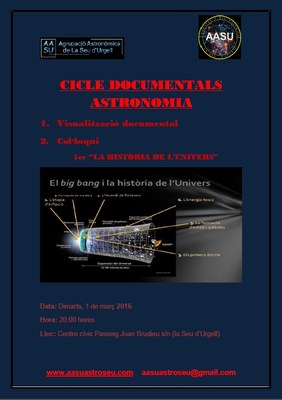 Cicle de documentals d'astronomia a la Seu (AASU)