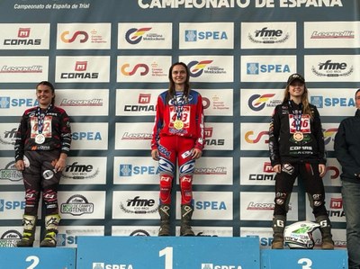 Laia Pi, campiona estatal de trial en categoria TR1 (RFME)