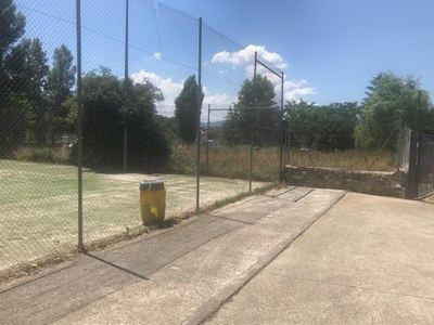 Terreny on s'ubicarà el nou camp de futbol 7, a la zona esportiva municipal de la Seu d'Urgell (Foto: Ajuntament de la Seu d'Urgell)