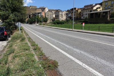 Tram de la carretera N-260 a Castellciutat on s'ubicarà el pas de vianants (Foto: Ajuntament de la Seu)