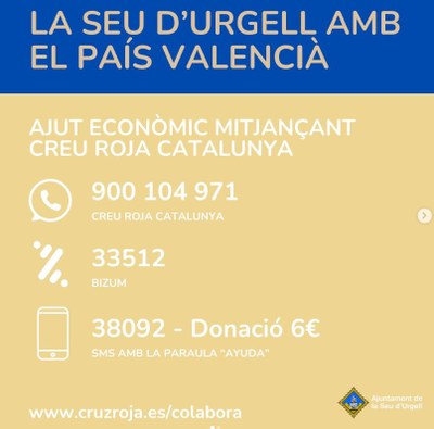 Campanya "La Seu d'Urgell amb el País Valencià" (Imatge: Ajuntament de la Seu)