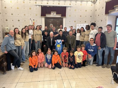 Recepció al Cadí La Seu a l'Ajuntament de la Seu d'Urgell, per l'obtenció de la permanència a la Lliga Femenina per 20è any consecutiu (Foto: RàdioSeu)