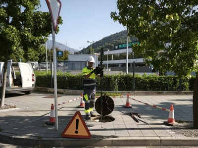 Treballs que s'estan duent a terme a la xarxa de clavegueram de la Seu d'Urgell (Foto: Ajuntament de la Seu d'Urgell)