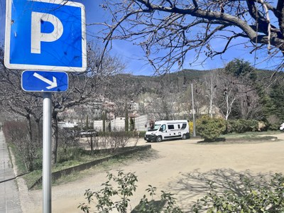 Aparcament de la zona esportiva de la Seu d'Urgell