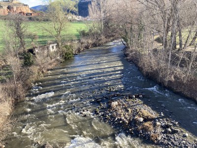 El riu Valira al pas per la Seu d'Urgell, aquest dimarts