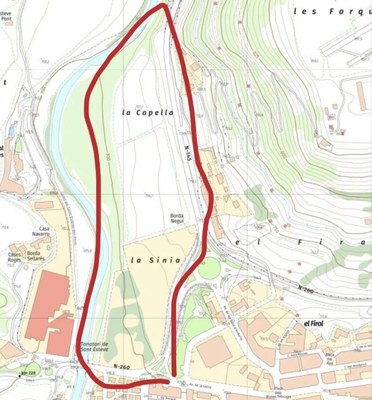 Plànol del sector de l'antic Càmping En Valira (Foto: Francesc Viaplana)