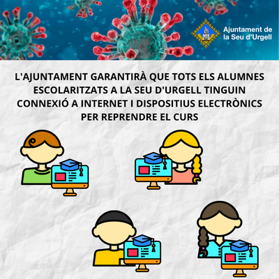 Mesures per garantir el seguiment telemàtic del tercer trimestre a alumnes de la Seu