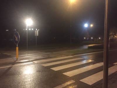 Il·luminació del pas de vianants proper al Barri de Sant Antoni (Foto: Ajuntament de la Seu)