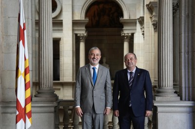 Jaume Collboni i Juan Antonio Serrano, a l'Ajuntament de Barcelona (Foto: Aj. Barcelona)