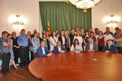 Signants del conveni (Foto: Departament de Cultura)