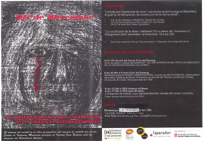 Dia Internacional eliminació de la violència dones - Cartell