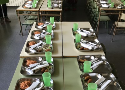 Menjador de l'Escola Pau Claris (Foto d'arxiu/CCAU)