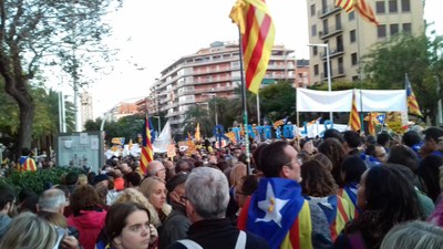 Presència de l'Alt Urgell a la manifestació per l'alliberament dels presos polítics (Foto: ANC Alt Urgell)